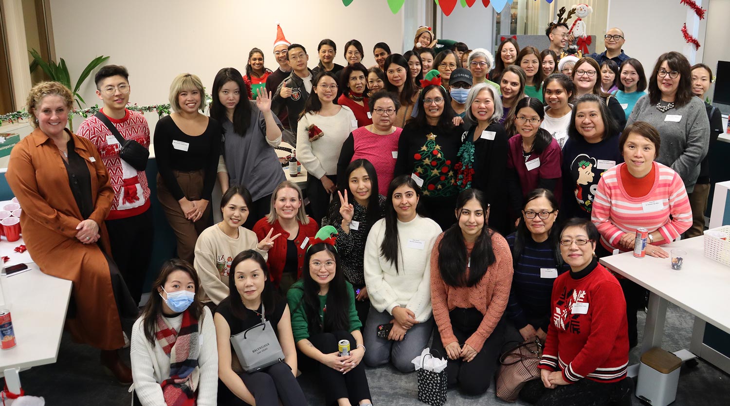 Members of Richmond’s thriving MOA Network gather at the Richmond Division of Family Practice for its annual Holiday Social for local Medical Office Assistants.